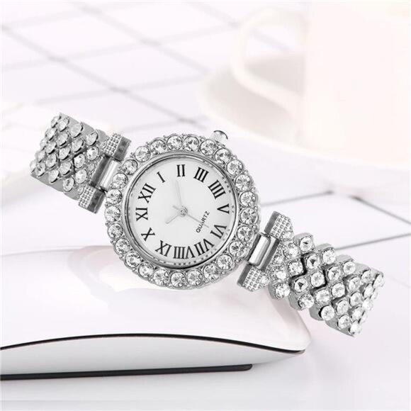 Women’s Luxury Diamond Watch and Bracelet Set - Picture 6 of 8